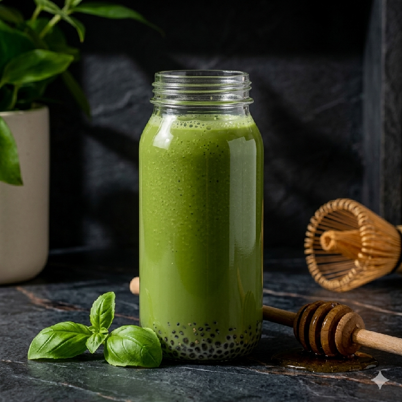 Matcha Basil Latte