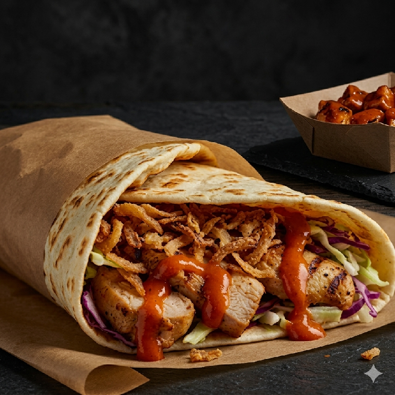 Spicy Garlic Chicken Wrap